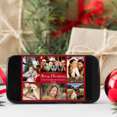 Frohe Weihnachten 6 Foto Collage Red