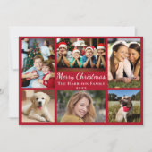 Frohe Weihnachten 6 Foto Collage Red (Vorderseite)