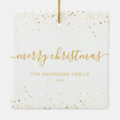 Frohe Weihnachten 6 Foto Collage Tree Keramikornament (Rückseite)