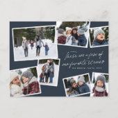 Frohe Weihnachten 7 Foto Collage elegant rot (Vorderseite)