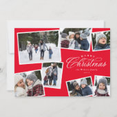 Frohe Weihnachten 7 Foto Collage Rote Familie (Vorderseite)