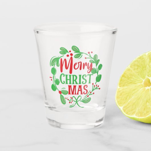 Frohe Weihnachten-82191 Schnapsglas (Vorderseite)