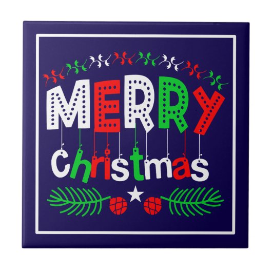 Frohe Weihnachten-85923 Fliese (Vorderseite)