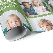 Frohe Weihnachten 8 Foto Collage - Schneeflocken F Geschenkpapier (Rolleneckpunkt)