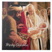 Frohe Weihnachten A1 Tile. Fliese (Vorderseite)