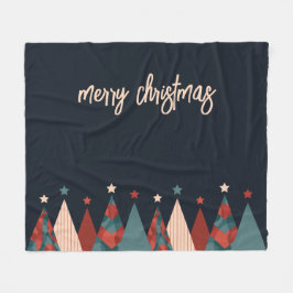 Frohe Weihnachten abstrakt Retro-Weihnachtsbaum Fleecedecke
