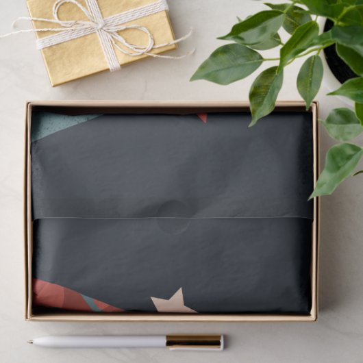 Frohe Weihnachten abstrakt Retro-Weihnachtsbaumwal Seidenpapier (Geschenk)