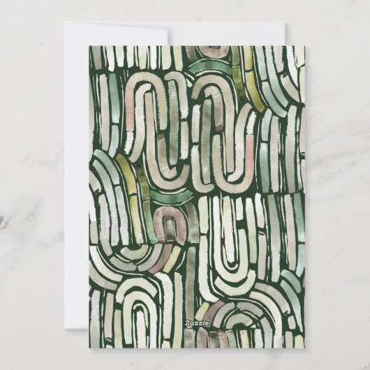 Frohe Weihnachten Abstrakte Aquarellrahmen (Rückseite)