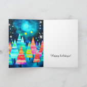 Frohe Weihnachten Abstrakte Bäume Karte (Innenseite)