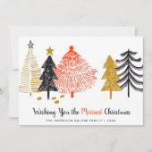 Frohe Weihnachten Abstrakte Bäume Moderne (Vorderseite)