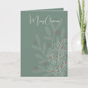 Frohe Weihnachten abstrakte florale Mistel Karte