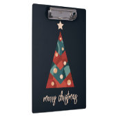 Frohe Weihnachten abstrakte Kunst Weihnachtsbaum Klemmbrett (Rechts)