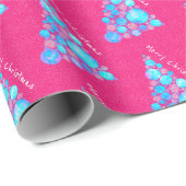 Frohe Weihnachten Abstrakte Lila große Bäume Geschenkpapier (Rolleneckpunkt)