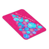 Frohe Weihnachten Abstrakten Lila Baum Urlaub Magnet (Rechte Seite)