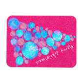 Frohe Weihnachten Abstrakten Lila Baum Urlaub Magnet (Horizontal)