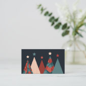 Frohe Weihnachten abstrakten Pinienbaum-Design Visitenkarte (Stehend Vorderseite)