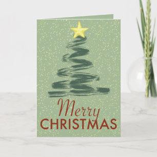 Frohe Weihnachten Abstrakter bemalter Baum Weihnac Karte
