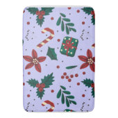 Frohe Weihnachten Abstraktes Muster Badematte (Vorderseite Vertikal)