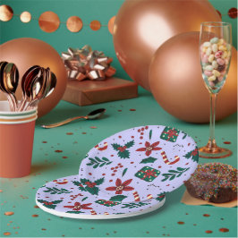 Frohe Weihnachten Abstraktes Muster Pappteller