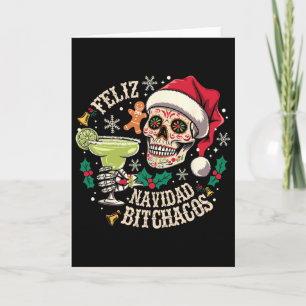 Frohe Weihnachten Achos Lustiger Totenkopf Spanisc Karte
