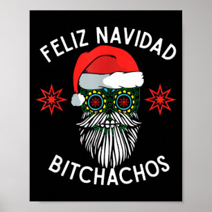 Frohe Weihnachten Achos Lustiges Spanisch Merry Ch Poster
