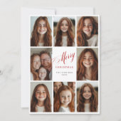 Frohe Weihnachten acht Multi-Foto-Design Einladung (Vorderseite)