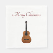 Frohe Weihnachten Acoustic Gitarre Musical Serviette (Vorderseite)