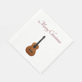 Frohe Weihnachten Acoustic Gitarre Musical Serviette (Ecke)