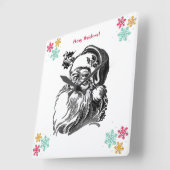 "Frohe Weihnachten" Acrylmauer Quadratische Wanduhr (Winkel)