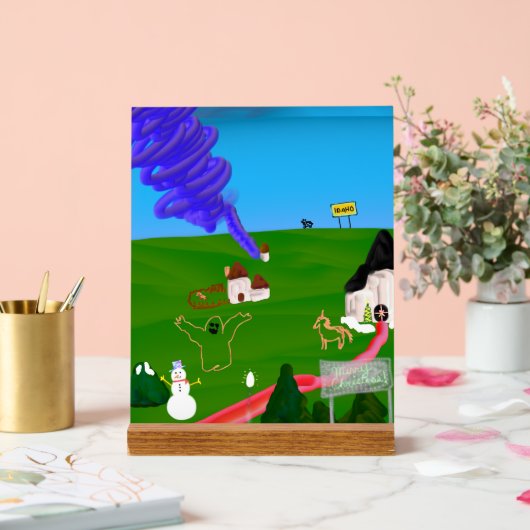 Frohe Weihnachten! Acrylschild (Hochzeit)