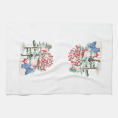 Frohe Weihnachten Adorable Holiday Design Geschirrtuch (Horizontal)