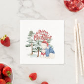 Frohe Weihnachten Adorable Holiday Design Serviette (Beispiel)