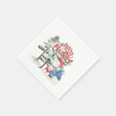 Frohe Weihnachten Adorable Holiday Design Serviette (Ecke)