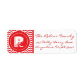 Frohe Weihnachten! Adress Mit Monogramm Labels (Vorne)