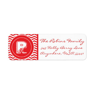 Frohe Weihnachten! Adress Mit Monogramm Labels