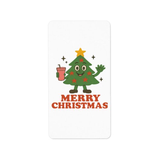 Frohe Weihnachten Adressaufkleber (Vorne)