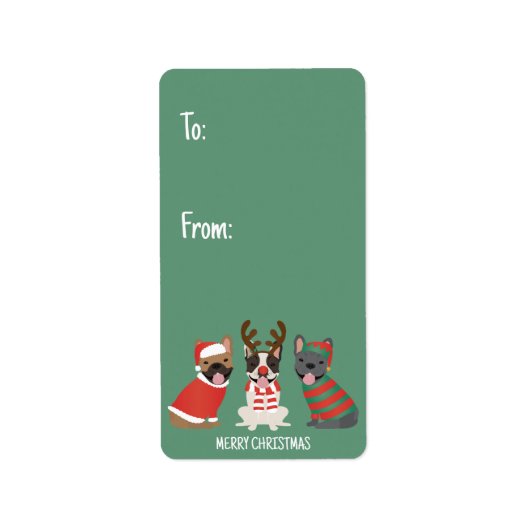 Frohe Weihnachten Adressaufkleber (Vorne)