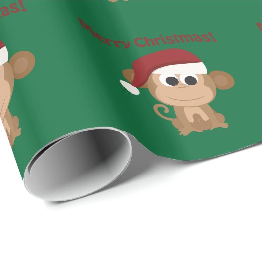 Frohe Weihnachten! Affe Geschenkpapier (Rolleneckpunkt)