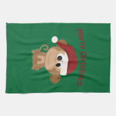 Frohe Weihnachten! Affe Geschirrtuch (Horizontal)