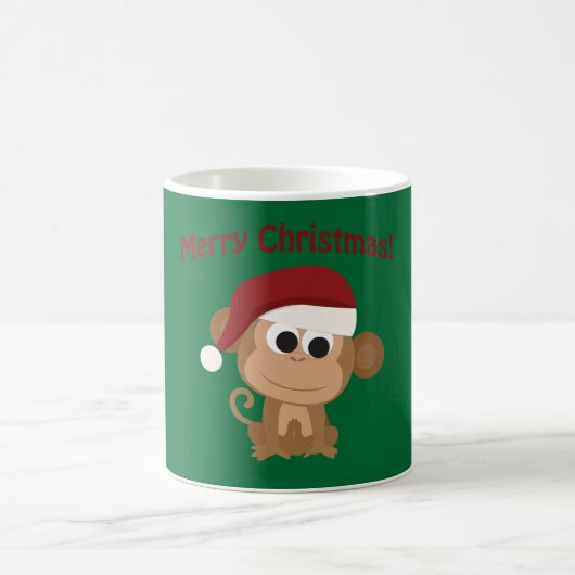 Frohe Weihnachten! Affe Kaffeetasse (Mittel)