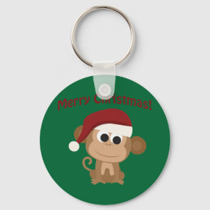 Frohe Weihnachten! Affe Schlüsselanhänger