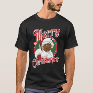 Frohe Weihnachten Afrikanerin Santa Black Mrs. C T-Shirt
