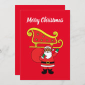 Frohe Weihnachten Afrikanischer Weihnachtsmann Rot (Vorne/Hinten)