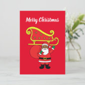 Frohe Weihnachten Afrikanischer Weihnachtsmann Rot (Stehend Vorderseite)