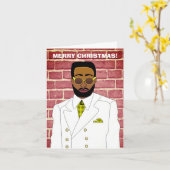 Frohe Weihnachten Afroamerikaner Weihnachten Karte (Gelbe Blume)