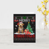 Frohe Weihnachten Airedale Terrier Dog Lover Ugly  Karte (Gelbe Blume)