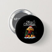Frohe Weihnachten Airedale Terrier Weihnachtsmann  Button (Vorne & Hinten)