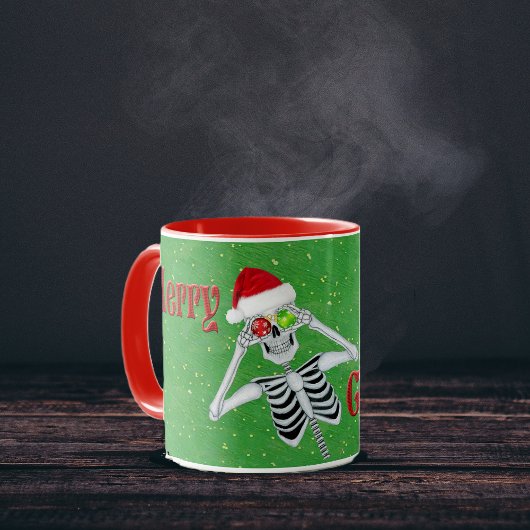 Frohe Weihnachten Albern Skeleton Ornament Eyes Ha Tasse