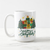 Frohe Weihnachten Alle Kaffee Tasse 15oz (Links)