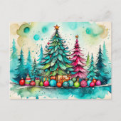 Frohe Weihnachten, alle! Postkarte (Vorderseite)